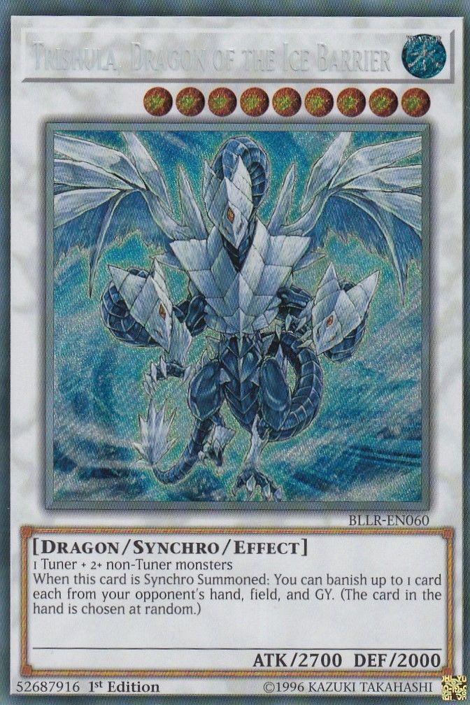 Trishula, Dragon of the Ice Barrier [BLLR-EN060] Secret Rare | Deep Dive Games St. Marys