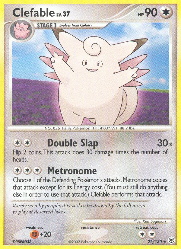 Clefable (22/130) [Diamond & Pearl: Base Set] | Deep Dive Games St. Marys