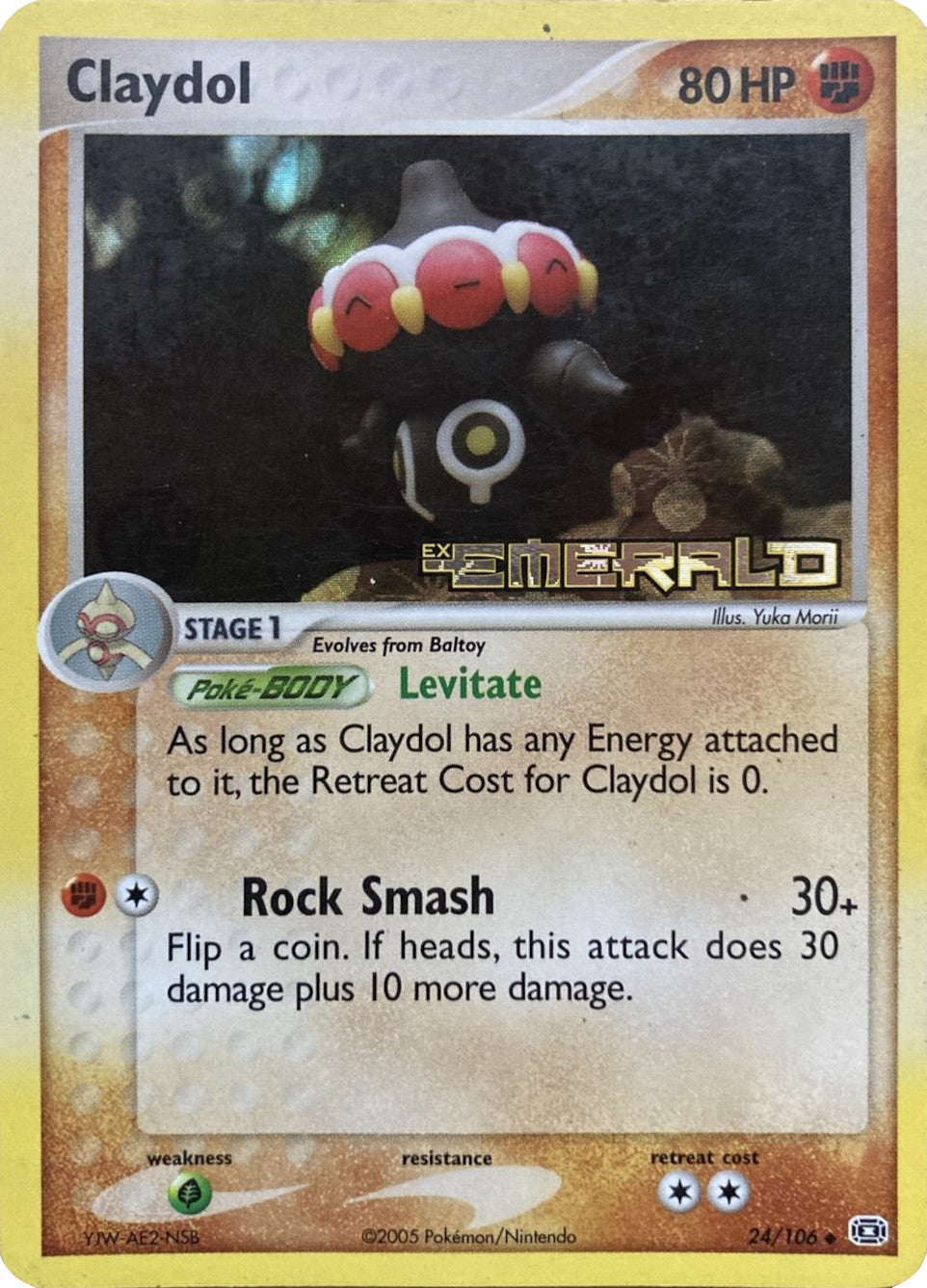 Claydol (24/106) (Stamped) [EX: Emerald] | Deep Dive Games St. Marys