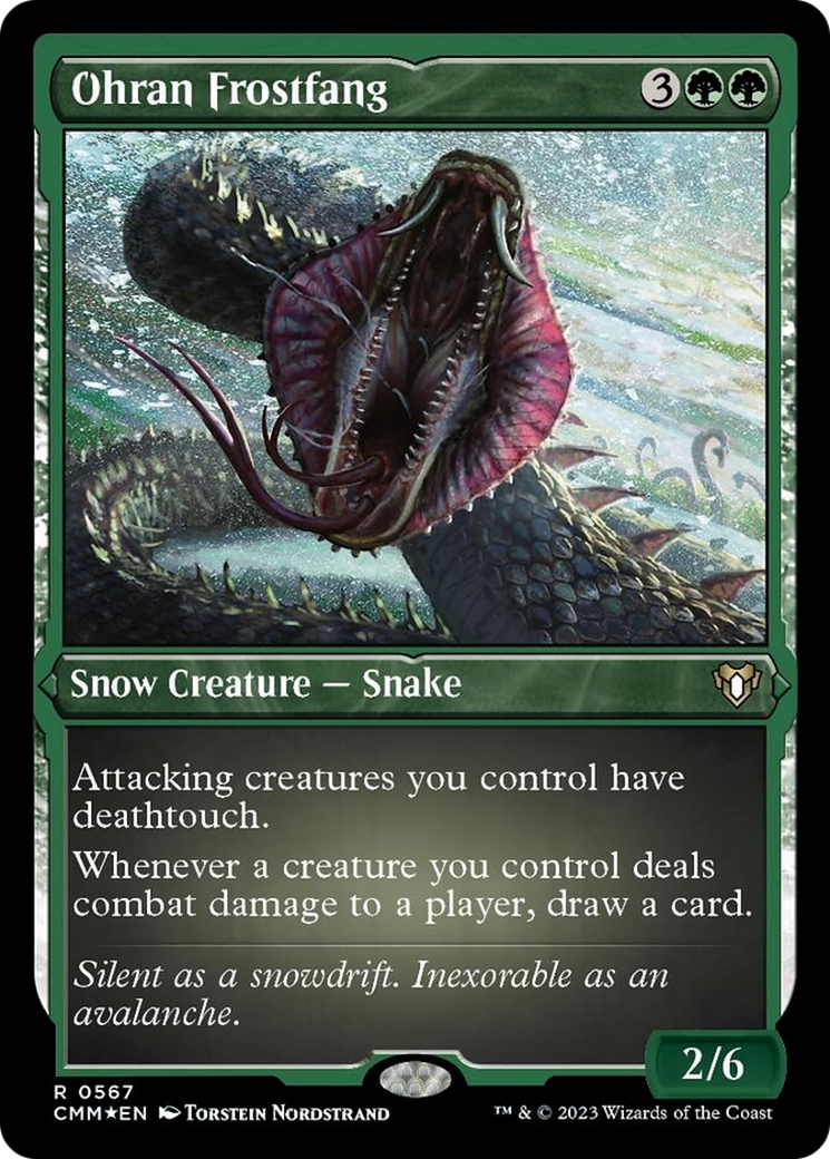 Ohran Frostfang (Foil Etched) [Commander Masters] | Deep Dive Games St. Marys