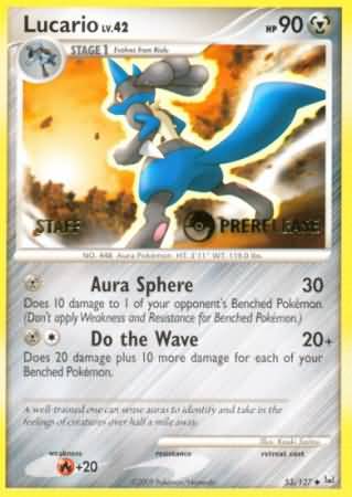 Lucario (53/127) (Staff Prerelease Promo) [Diamond & Pearl: Black Star Promos] | Deep Dive Games St. Marys