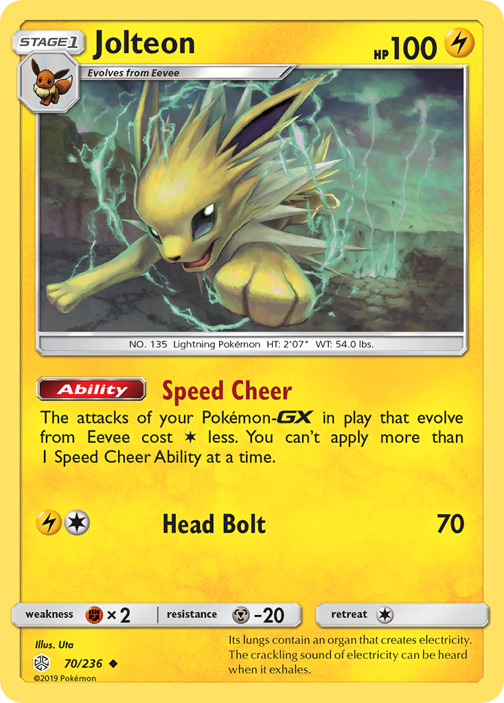 Jolteon (70/236) [Sun & Moon: Cosmic Eclipse] | Deep Dive Games St. Marys