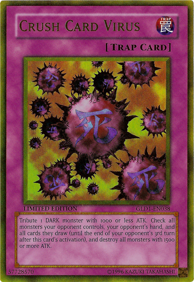 Crush Card Virus [GLD1-EN038] Gold Rare | Deep Dive Games St. Marys