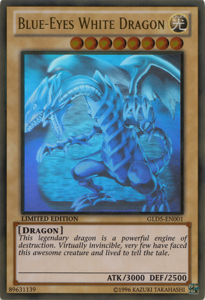 Blue-Eyes White Dragon [GLD5-EN001] Ghost/Gold Rare | Deep Dive Games St. Marys