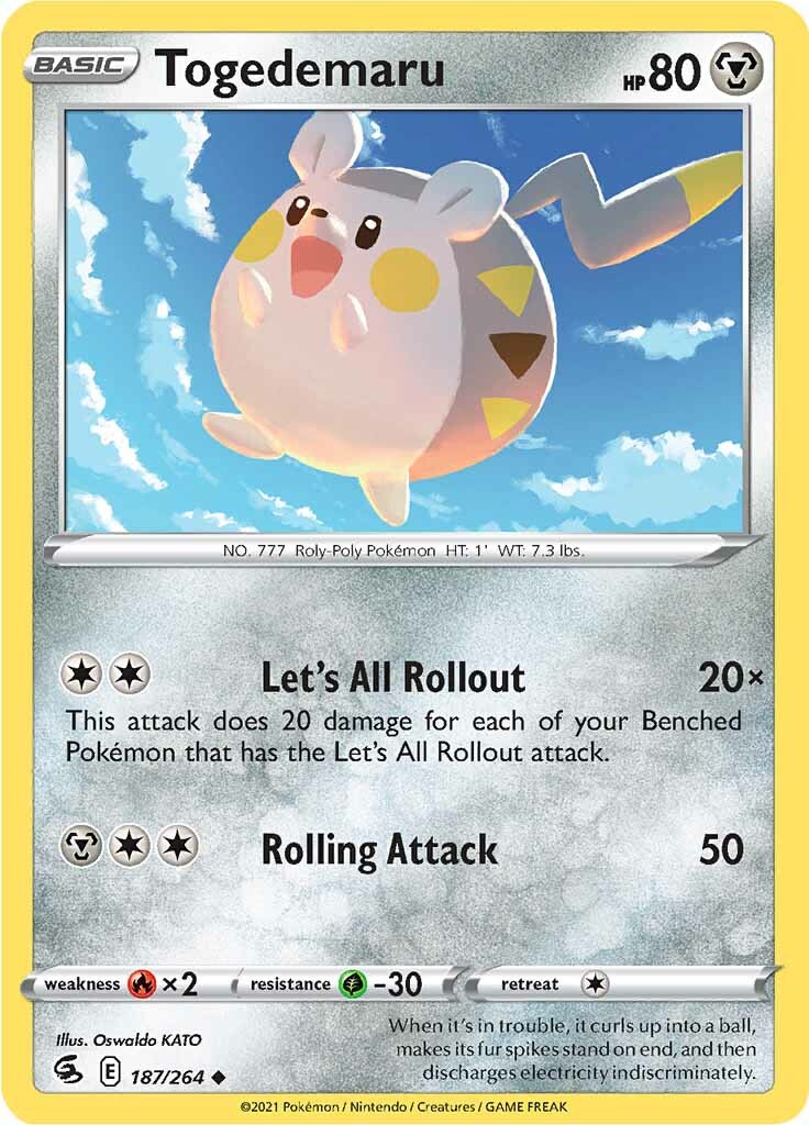 Togedemaru (187/264) [Sword & Shield: Fusion Strike] | Deep Dive Games St. Marys