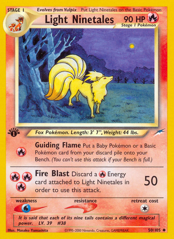 Light Ninetales (50/105) [Neo Destiny 1st Edition] | Deep Dive Games St. Marys