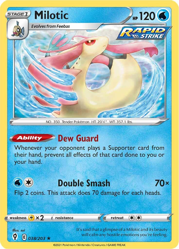 Milotic (038/203) [Sword & Shield: Evolving Skies] | Deep Dive Games St. Marys