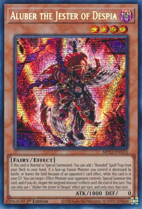 Aluber the Jester of Despia [MP22-EN123] Prismatic Secret Rare | Deep Dive Games St. Marys