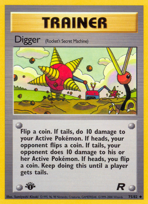 Digger (75/82) [Team Rocket 1st Edition] | Deep Dive Games St. Marys