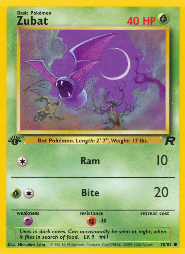 Zubat (70/82) [Team Rocket 1st Edition] | Deep Dive Games St. Marys