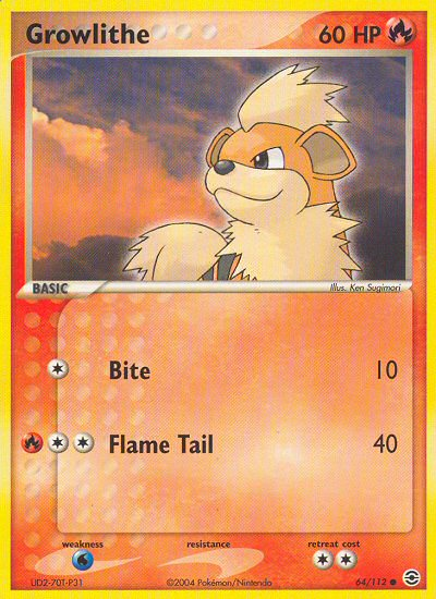 Growlithe (64/112) [EX: FireRed & LeafGreen] | Deep Dive Games St. Marys