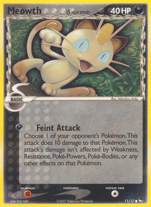 Meowth (11/17) (Delta Species) [POP Series 5] | Deep Dive Games St. Marys