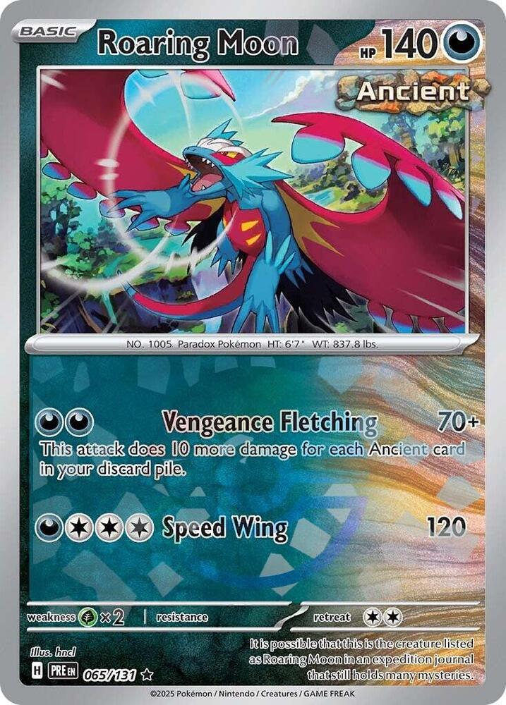 Roaring Moon (065/131) (Poke Ball Pattern) [Scarlet & Violet: Prismatic Evolutions] | Deep Dive Games St. Marys