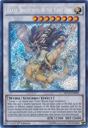 Baxia, Brightness of the Yang Zing [MP15-EN096] Secret Rare | Deep Dive Games St. Marys