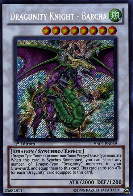 Dragunity Knight - Barcha [HA04-EN059] Secret Rare | Deep Dive Games St. Marys