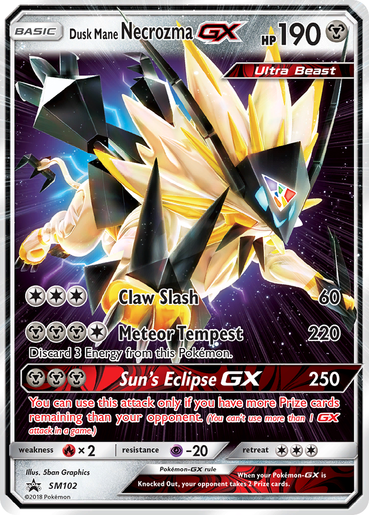 Dusk Mane Necrozma GX (SM102) [Sun & Moon: Black Star Promos] | Deep Dive Games St. Marys