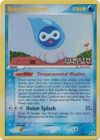 Rain Castform (26/113) (Stamped) [EX: Delta Species] | Deep Dive Games St. Marys