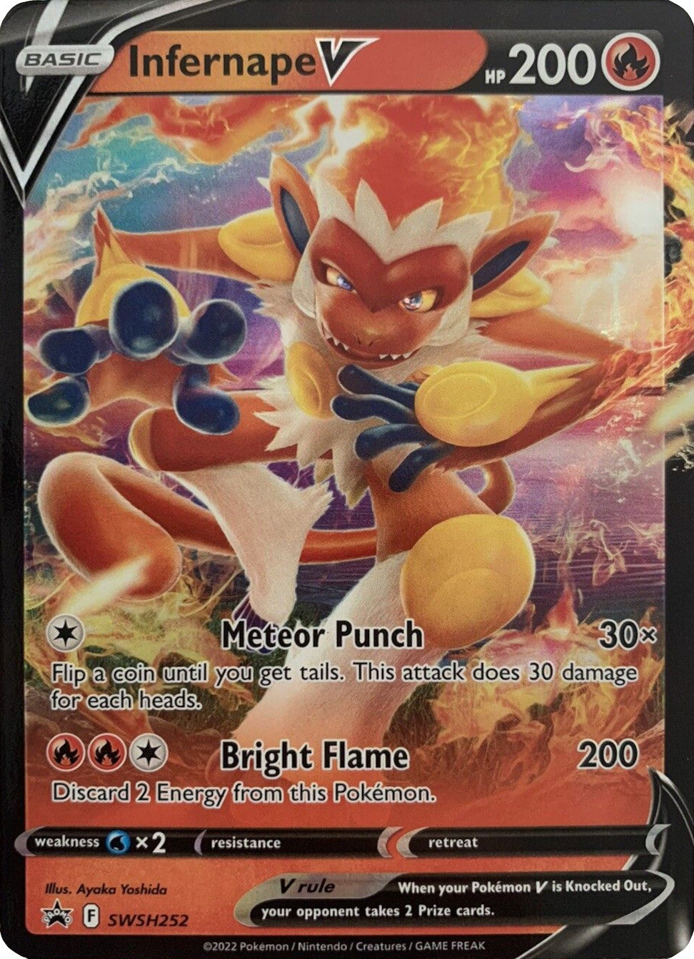Infernape V (SWSH252) [Sword & Shield: Black Star Promos] | Deep Dive Games St. Marys