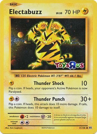 Electabuzz (41/108) (Toys R Us Promo) [XY: Evolutions] | Deep Dive Games St. Marys