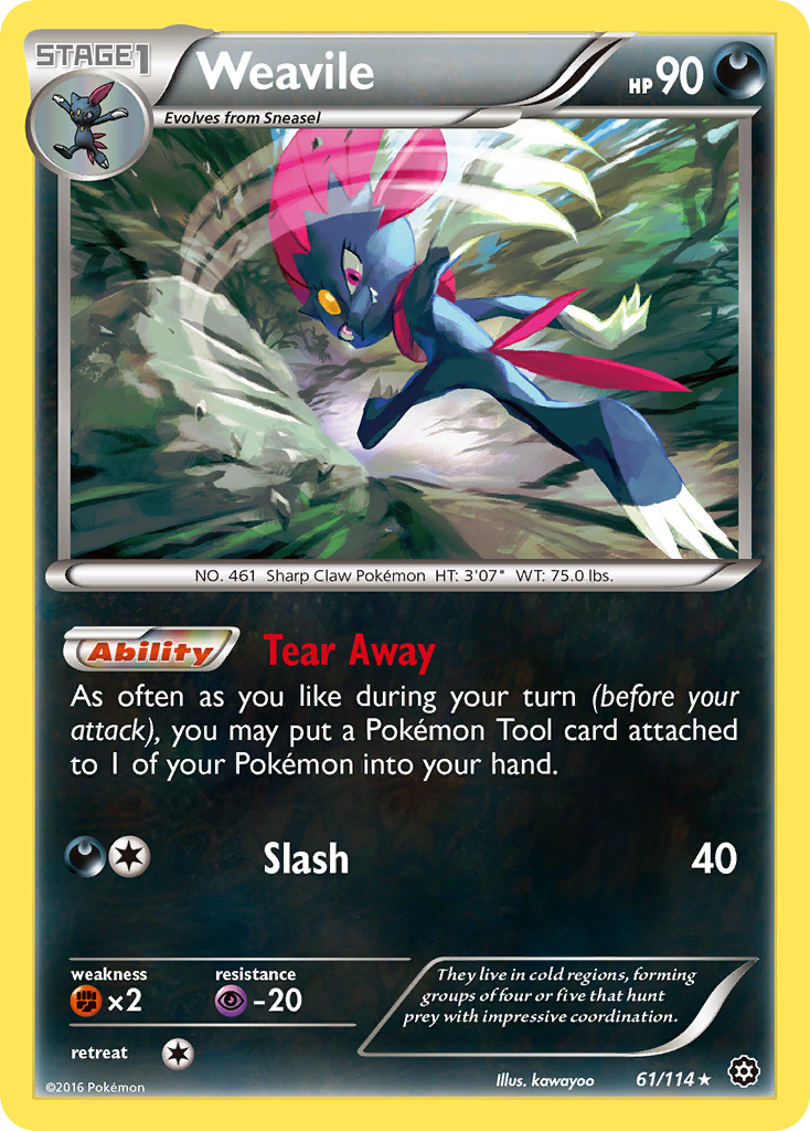 Weavile (61/114) [XY: Steam Siege] | Deep Dive Games St. Marys