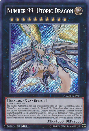 Number 99: Utopic Dragon [NECH-EN099] Secret Rare | Deep Dive Games St. Marys