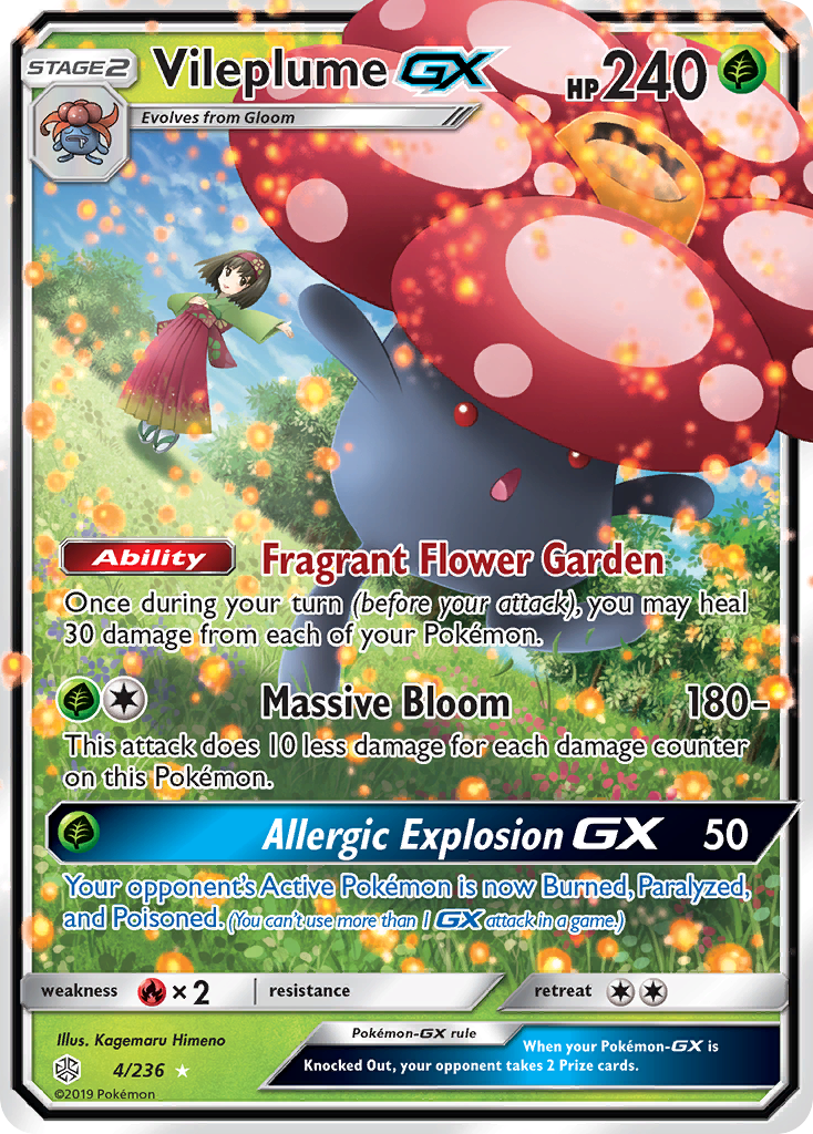 Vileplume GX (4/236) [Sun & Moon: Cosmic Eclipse] | Deep Dive Games St. Marys