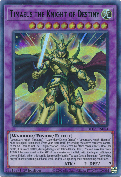 Timaeus the Knight of Destiny (Purple) [DLCS-EN054] Ultra Rare | Deep Dive Games St. Marys