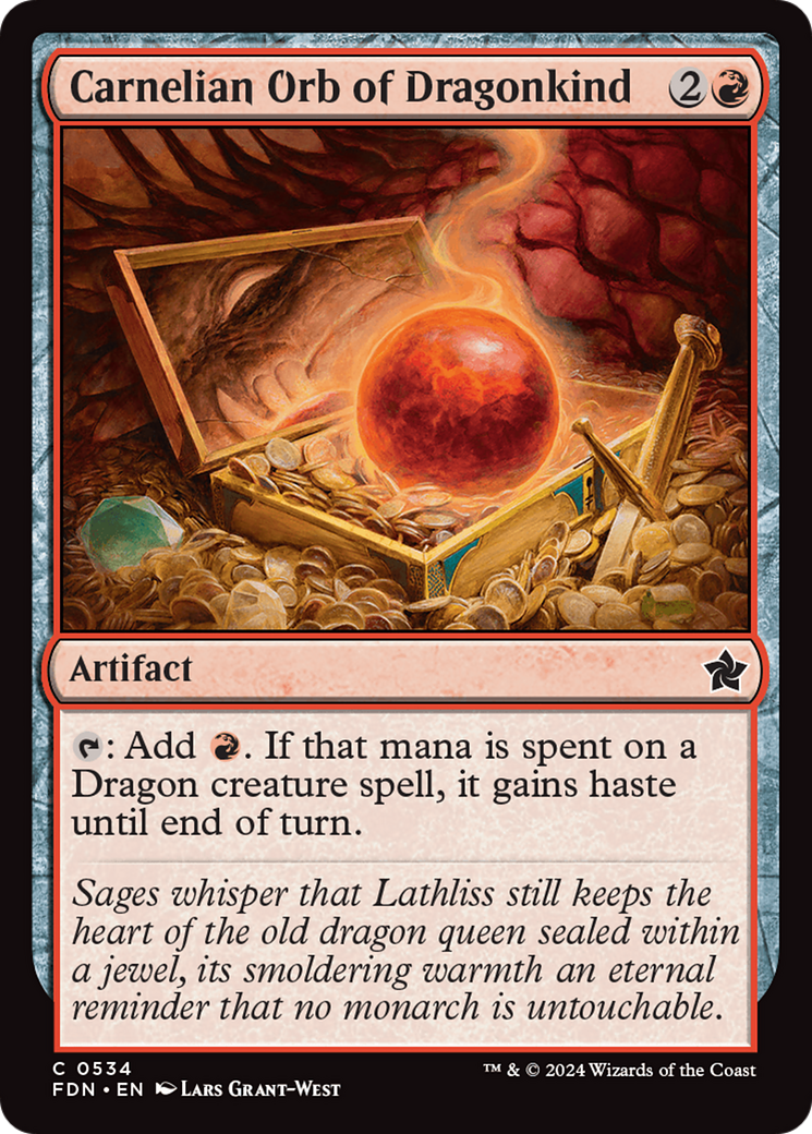 Carnelian Orb of Dragonkind [Foundations] | Deep Dive Games St. Marys
