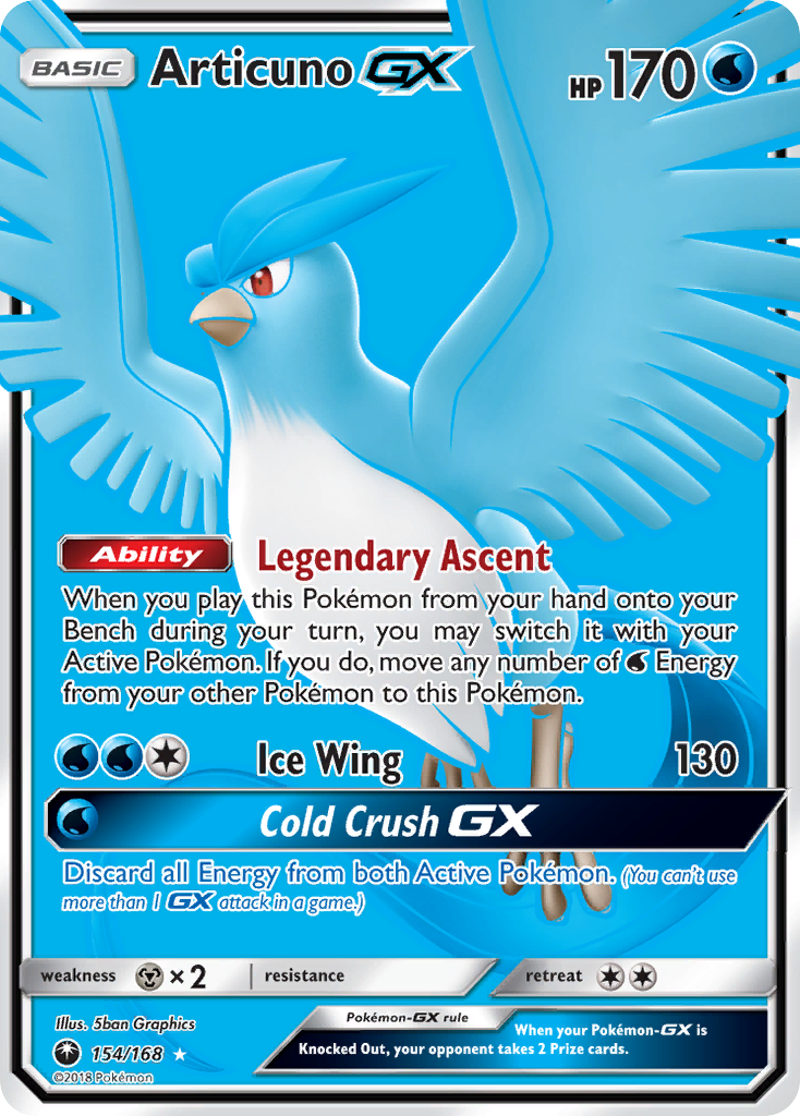 Articuno GX (154/168) [Sun & Moon: Celestial Storm] | Deep Dive Games St. Marys