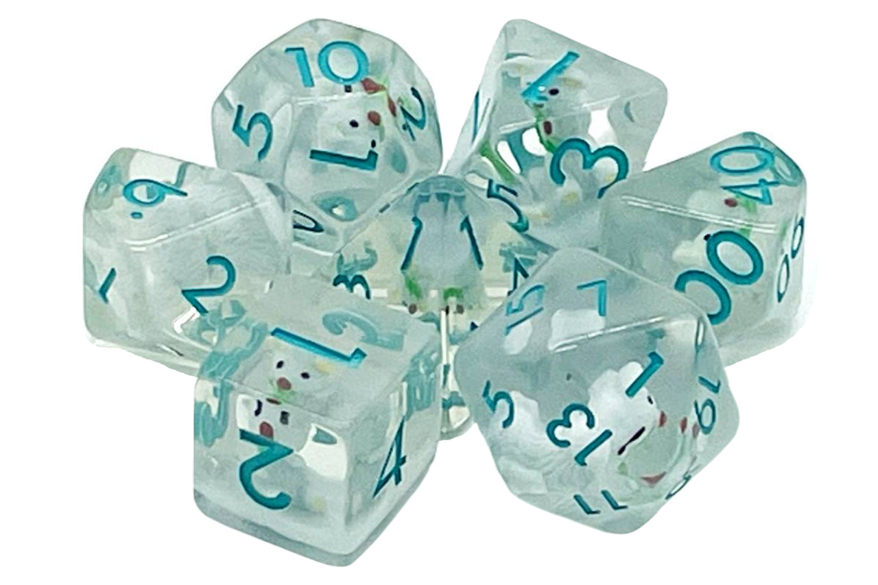 Old School 7 Piece DnD RPG Dice Set: Animal Kingdom - Koala Bear | Deep Dive Games St. Marys