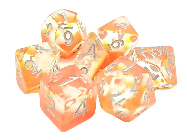 Old School 7 Piece DnD RPG Dice Set: Animal Kingdom - On Golden Swan | Deep Dive Games St. Marys