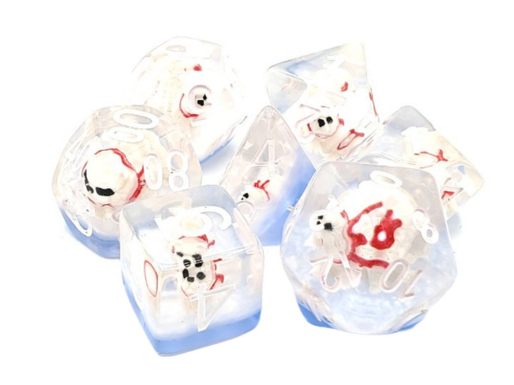 Old School 7 Piece DnD RPG Dice Set: Animal Kingdom - Polar Bear Dive | Deep Dive Games St. Marys