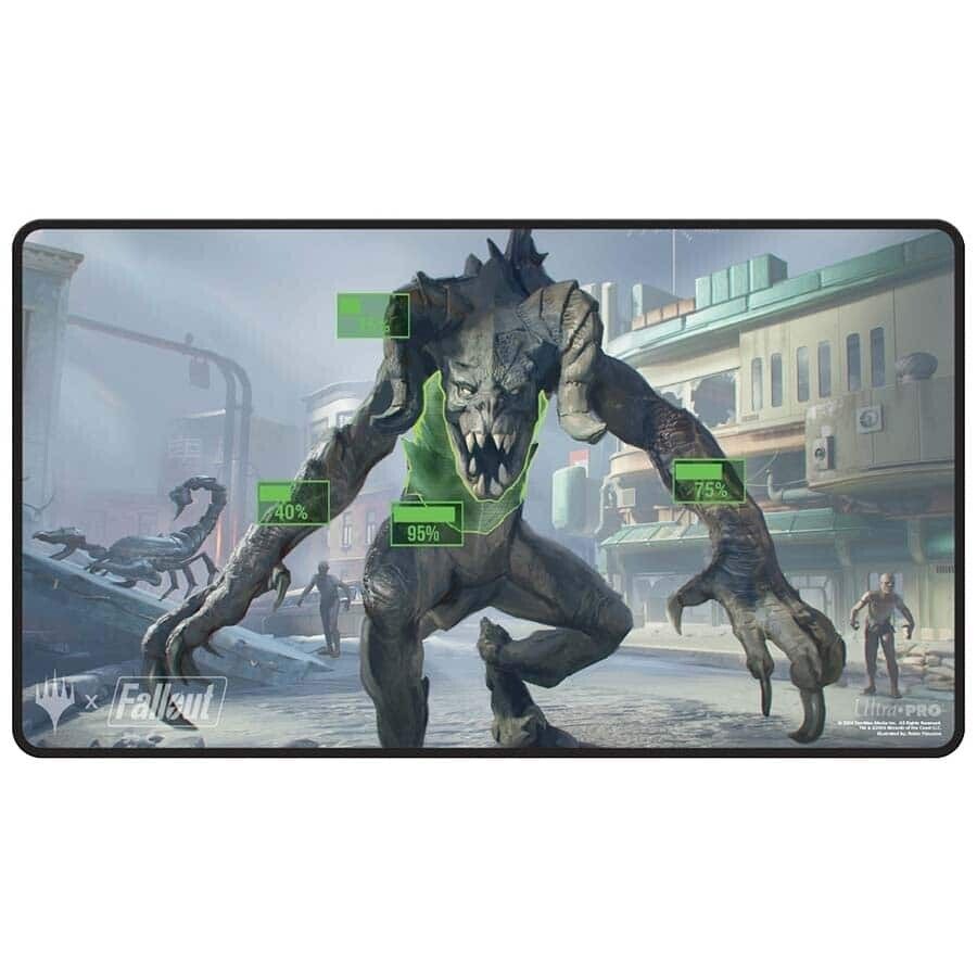 Ultra Pro Black Stitched Playmat Magic the Gathering Universes Beyond Fallout W | Deep Dive Games St. Marys
