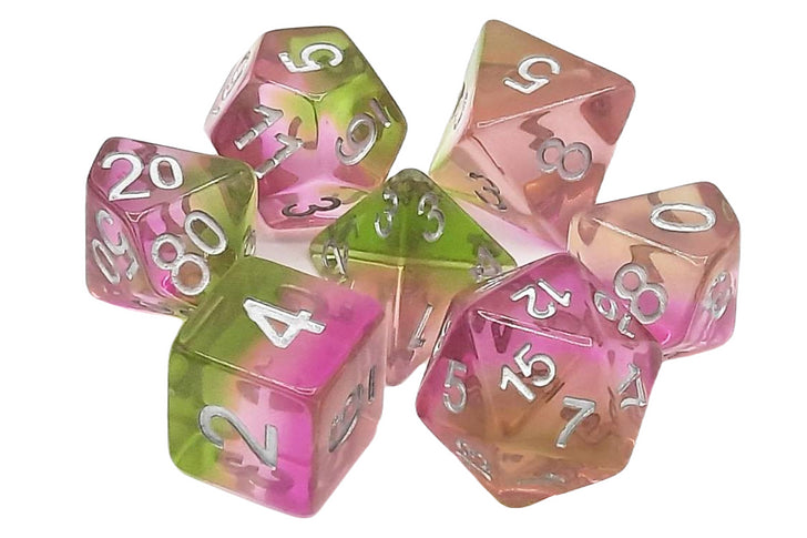 Old School 7 Piece DnD RPG Dice Set: Gradients - Springtime Bloom | Deep Dive Games St. Marys