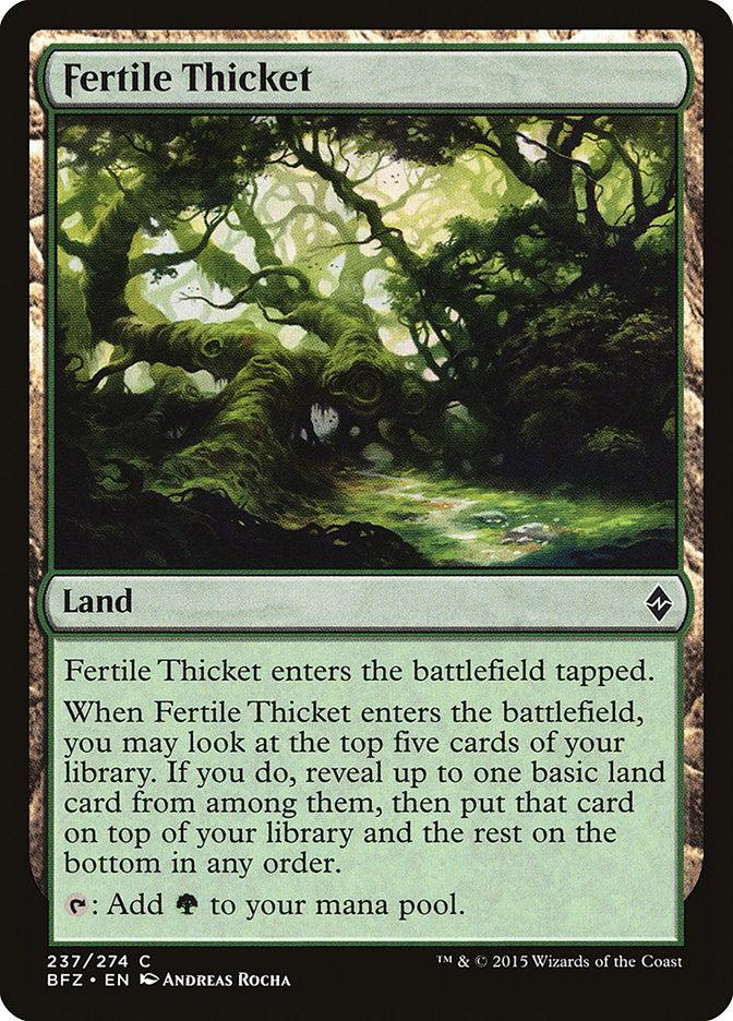 Fertile Thicket [Battle for Zendikar] | Deep Dive Games St. Marys