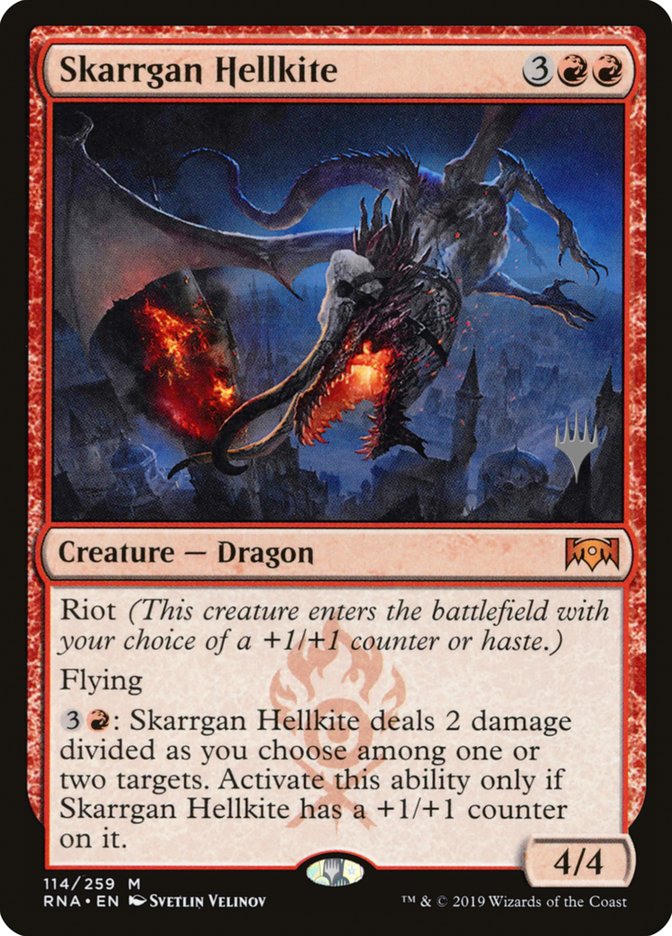 Skarrgan Hellkite (Promo Pack) [Ravnica Allegiance Promos] | Deep Dive Games St. Marys