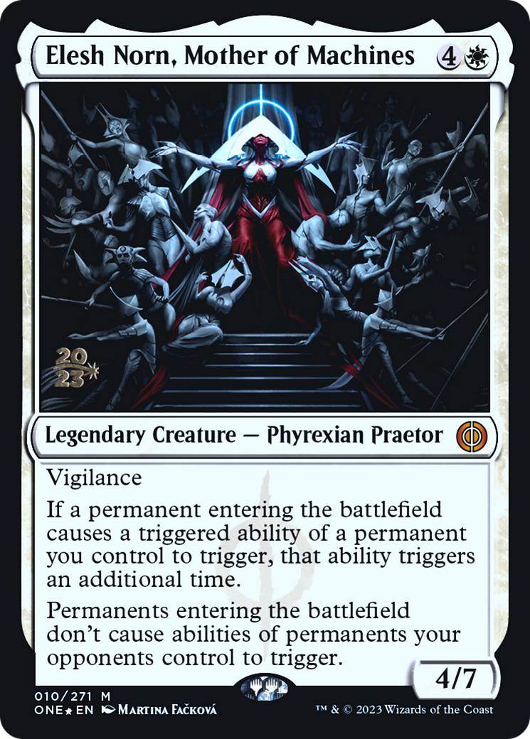 Elesh Norn, Mother of Machines [Phyrexia: All Will Be One Prerelease Promos] | Deep Dive Games St. Marys