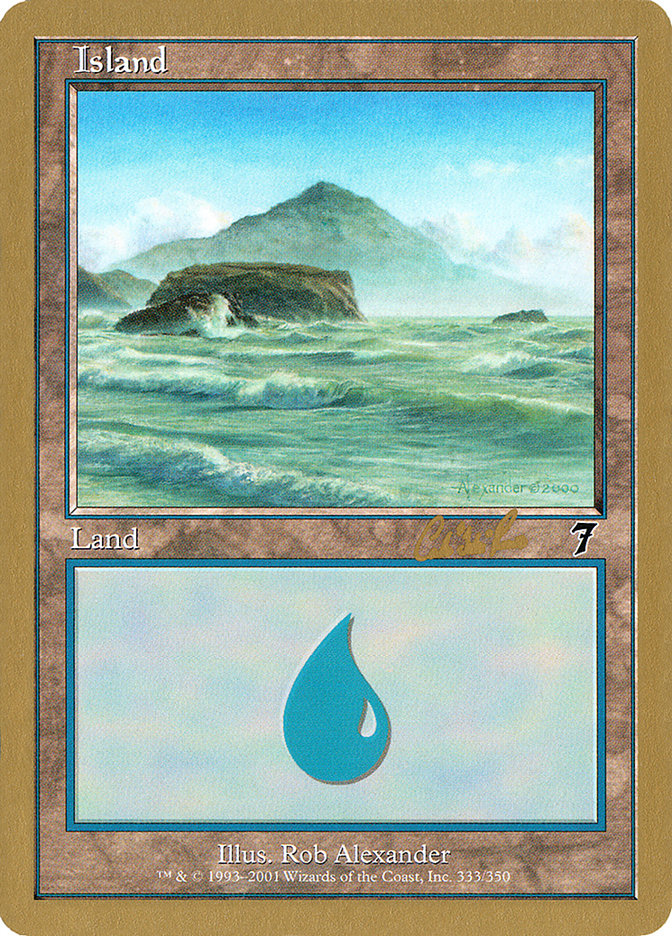 Island (cr333) (Carlos Romao) [World Championship Decks 2002] | Deep Dive Games St. Marys