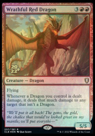 Wrathful Red Dragon [Commander Legends: Battle for Baldur's Gate Prerelease Promos] | Deep Dive Games St. Marys