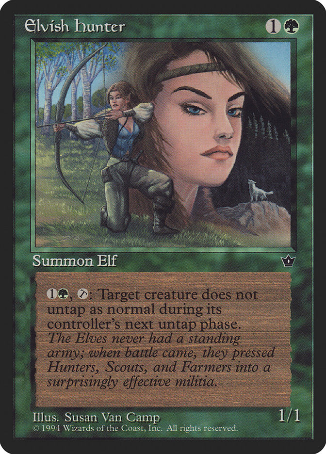 Elvish Hunter (Susan Van Camp) [Fallen Empires] | Deep Dive Games St. Marys