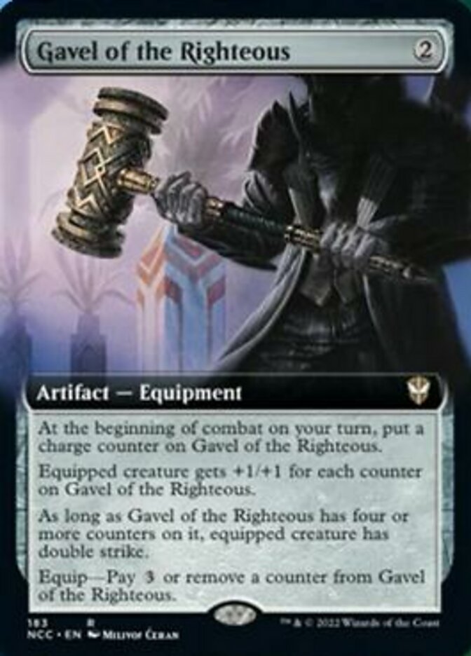 Gavel of the Righteous (Extended Art) [Streets of New Capenna Commander] | Deep Dive Games St. Marys