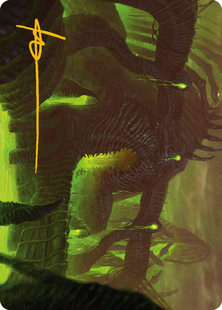The Dross Pits Art Card (Gold-Stamped Signature) [Phyrexia: All Will Be One Art Series] | Deep Dive Games St. Marys