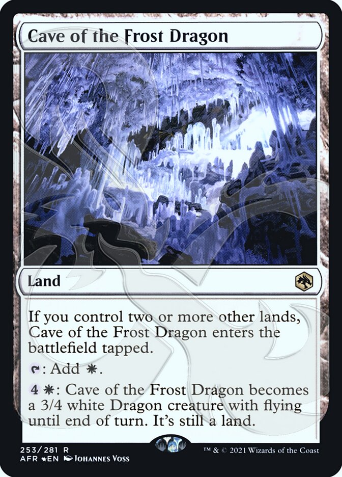 Cave of the Frost Dragon (Ampersand Promo) [Dungeons & Dragons: Adventures in the Forgotten Realms Promos] | Deep Dive Games St. Marys