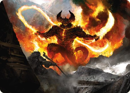 The Balrog, Flame of Udun Art Card [The Lord of the Rings: Tales of Middle-earth Art Series] | Deep Dive Games St. Marys