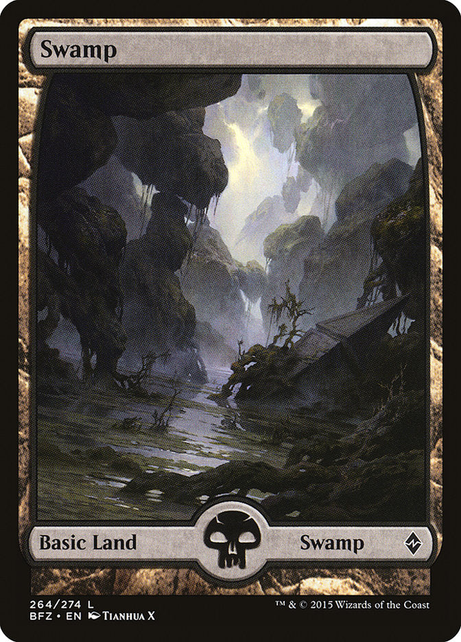 Swamp (264) [Battle for Zendikar] | Deep Dive Games St. Marys