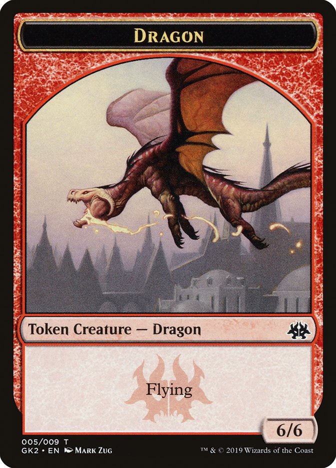 Dragon // Goblin Double-Sided Token [Ravnica Allegiance Guild Kit Tokens] | Deep Dive Games St. Marys