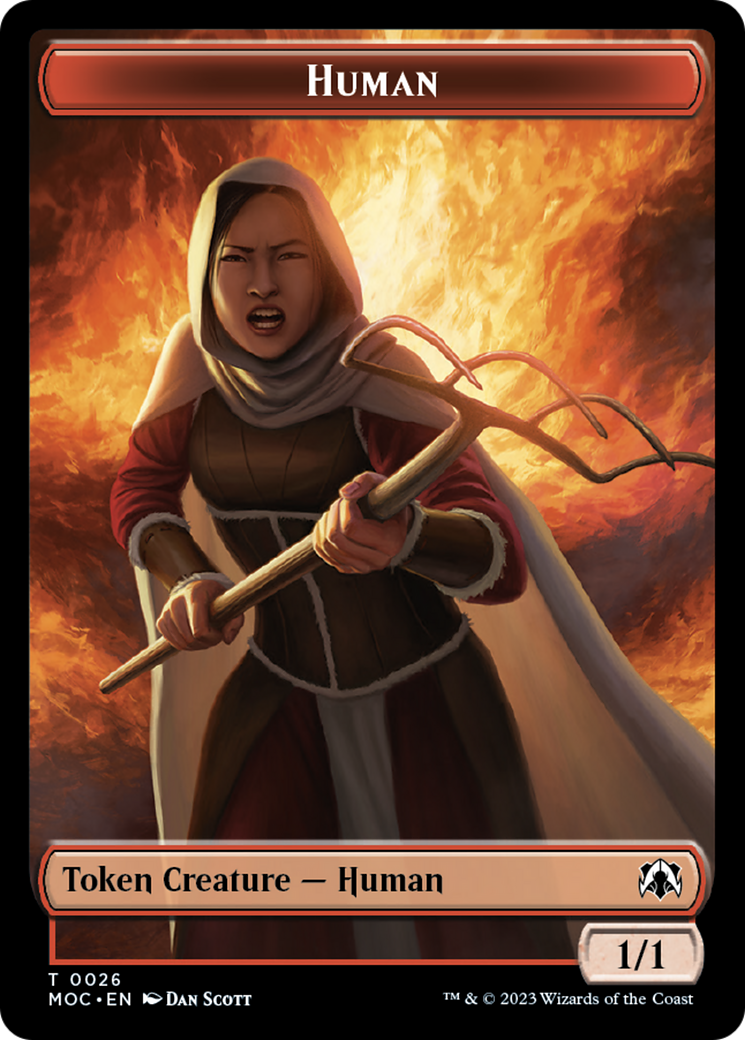 Squid // Human (26) Double-Sided Token [March of the Machine Commander Tokens] | Deep Dive Games St. Marys