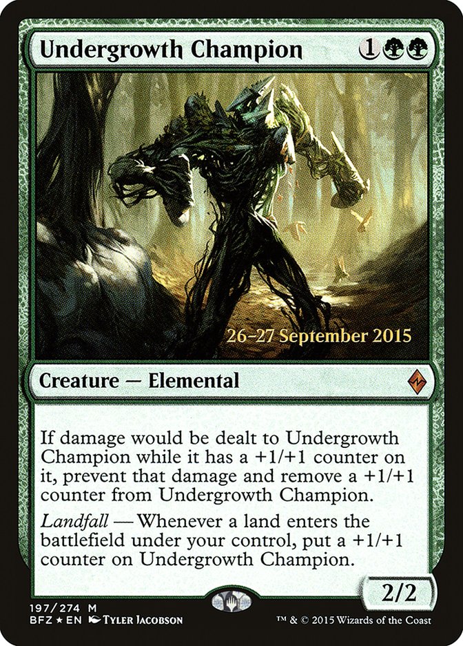 Undergrowth Champion [Battle for Zendikar Prerelease Promos] | Deep Dive Games St. Marys