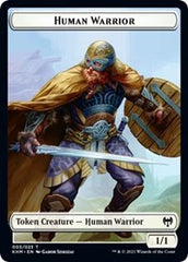 Human Warrior // Spirit Double-Sided Token [Kaldheim Tokens] | Deep Dive Games St. Marys