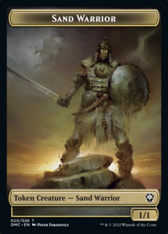 Soldier // Sand Warrior Double-Sided Token [Dominaria United Tokens] | Deep Dive Games St. Marys